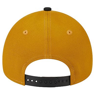 Men's New Era Gold/Black Atlanta Braves Rustic A-Frame 9FORTY Adjustable Hat
