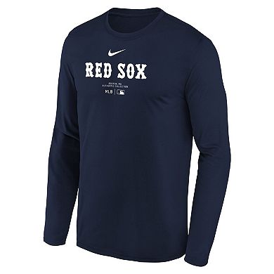 Youth Nike Navy Boston Red Sox Authentic Collection Long Sleeve Performance T-Shirt