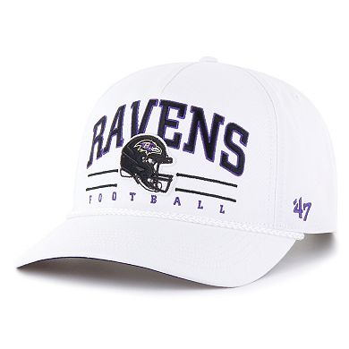 Men's '47 White Baltimore Ravens Roscoe Hitch Adjustable Hat