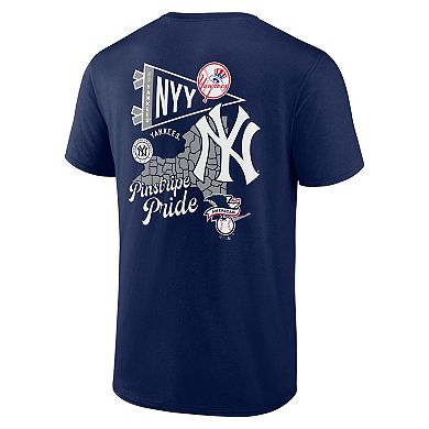 Men's Profile Navy New York Yankees Big & Tall Split Zone T-Shirt