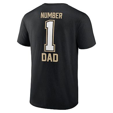 Men's Fanatics Branded Black New Orleans Saints #1 Dad T-Shirt