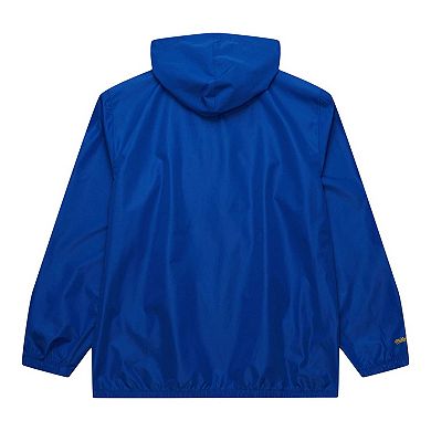 Men's Mitchell & Ness Royal Seattle Mariners Cooperstown Collection Vintage Logo Full-Zip Hoodie Windbreaker Jacket