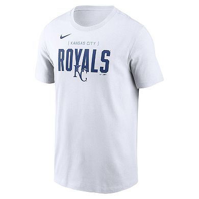 Men's Nike White Kansas City Royals Home Team Bracket Stack T-Shirt