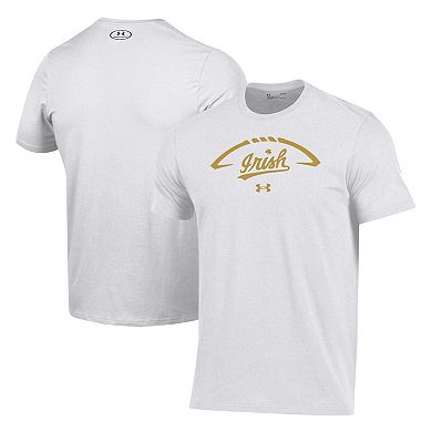 Men's White Notre Dame Fighting Irish Football Icon T-Shirt