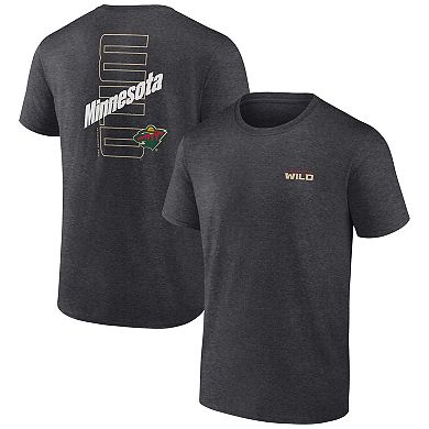 Men's Fanatics Branded Heather Charcoal Minnesota Wild Backbone T-Shirt