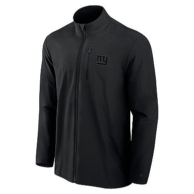 Men's Fanatics Signature Black New York Giants Front Office Woven Full-Zip Jacket