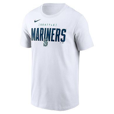 Men's Nike White Seattle Mariners Home Team Bracket Stack T-Shirt