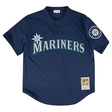 Men's Profile Navy Seattle Mariners Big & Tall Cooperstown Collection Mesh Batting Practice Jersey