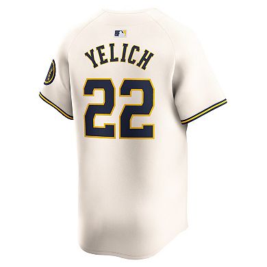 Youth Nike Christian Yelich Cream Milwaukee Brewers Home Limited Player Jersey