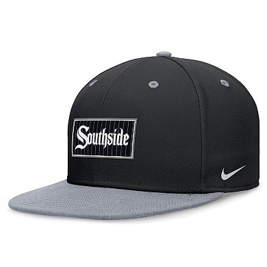 Men's Nike Black/Gray Chicago White Sox City Connect True Fitted Hat