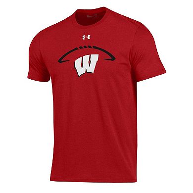 Men's Red Wisconsin Badgers Football Icon T-Shirt
