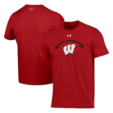 Men's Red Wisconsin Badgers Football Icon T-Shirt
