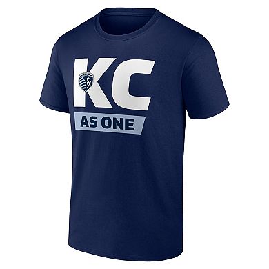 Men's Fanatics Branded Navy Sporting Kansas City Iconic Team Chant T-Shirt