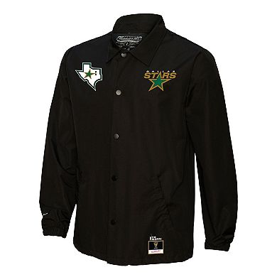 Men's Mitchell & Ness Mike Modano Black Dallas Stars Name & Number Legendary Full-Snap Coaches Jacket