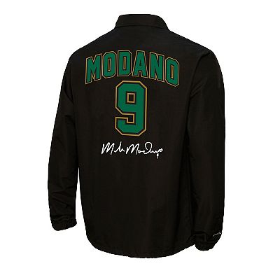 Men's Mitchell & Ness Mike Modano Black Dallas Stars Name & Number Legendary Full-Snap Coaches Jacket