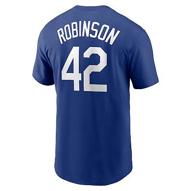 Men's Nike Jackie Robinson Royal Brooklyn Dodgers Cooperstown Collection Fuse Name & Number T-Shirt