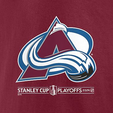 Men's Fanatics Branded  Burgundy Colorado Avalanche 2024 Stanley Cup Playoffs Breakout T-Shirt