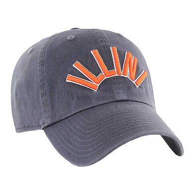 Men's '47 Navy Illinois Fighting Illini Vault Script Clean Up Adjustable Hat