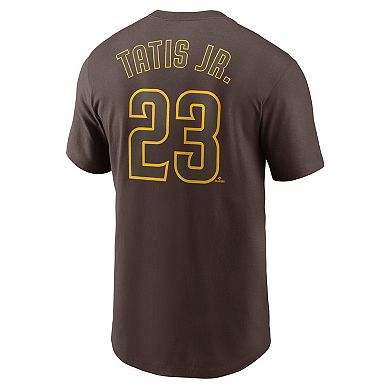 Men's Nike Fernando Tatis Jr. Brown San Diego Padres 2024 MLB World Tour Seoul Series Name & Number T-Shirt