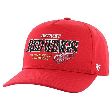 Men's '47 Red Detroit Red Wings 11X Stanley Cup Champions Penalty Box Hitch Adjustable Hat