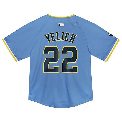 Toddler Nike Christian Yelich Powder Blue Milwaukee Brewers City Connect Limited Player Jersey