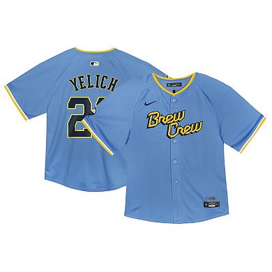 Toddler Nike Christian Yelich Powder Blue Milwaukee Brewers City Connect Limited Player Jersey
