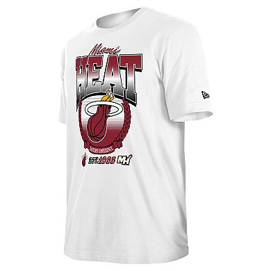 Unisex New Era White Miami Heat Summer Classics T-Shirt
