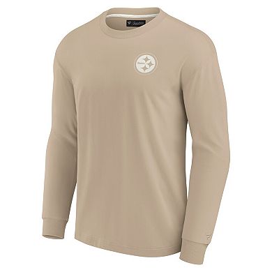 Unisex Fanatics Signature Khaki Pittsburgh Steelers Elements Super Soft Long Sleeve T-Shirt