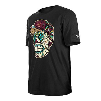 Unisex New Era Black Cleveland Cavaliers Sugar Skull T-Shirt