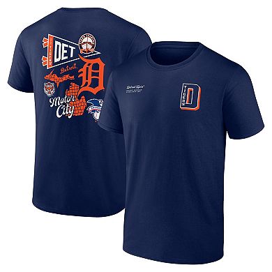 Men's Fanatics Branded Navy Detroit Tigers Split Zone T-Shirt