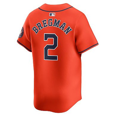 Men's Nike Alex Bregman Orange Houston Astros Alternate Limited Player Jersey
