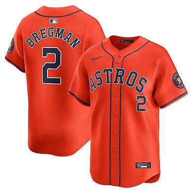 Men's Nike Alex Bregman Orange Houston Astros Alternate Limited Player Jersey
