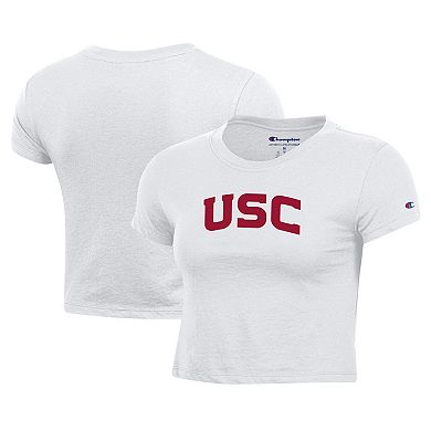 Women's Champion White USC Trojans Core Baby T-Shirt