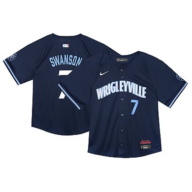 Toddler Nike Dansby Swanson Navy Chicago Cubs City Connect Limited Player Jersey