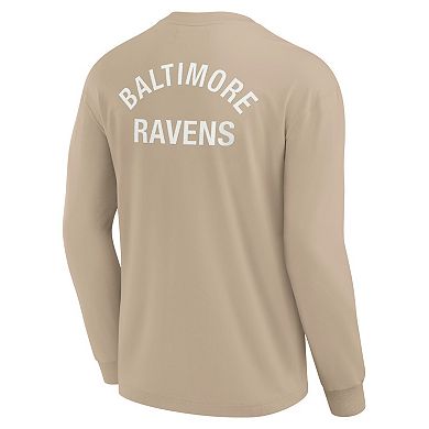 Unisex Fanatics Signature Khaki Baltimore Ravens Elements Super Soft Long Sleeve T-Shirt