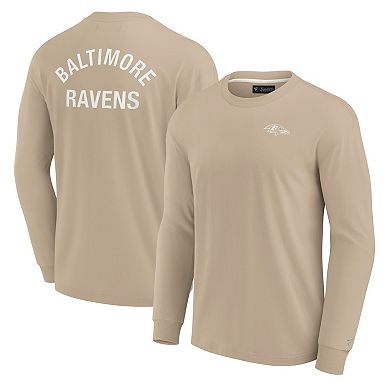Unisex Fanatics Signature Khaki Baltimore Ravens Elements Super Soft Long Sleeve T-Shirt