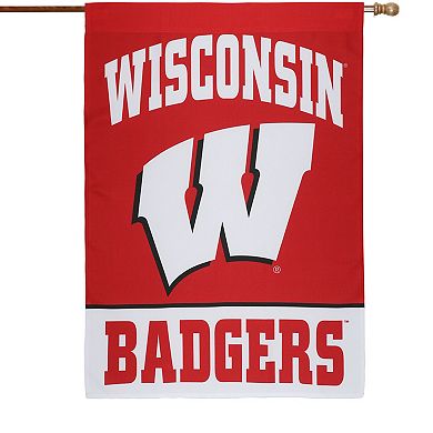 "WinCraft Wisconsin Badgers 28"" x 40"" Primary Logo Single-Sided Vertical Banner"