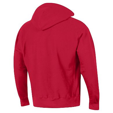 Men's Champion Red Georgia Bulldogs Vault Late Night Reverse Weave Pullover Hoodie