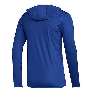 Men's adidas Royal Buffalo Sabres Team Long Sleeve Quarter-Zip Hoodie T-Shirt