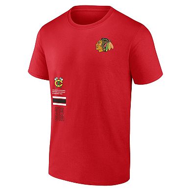 Men's Fanatics Branded Red Chicago Blackhawks Represent T-Shirt