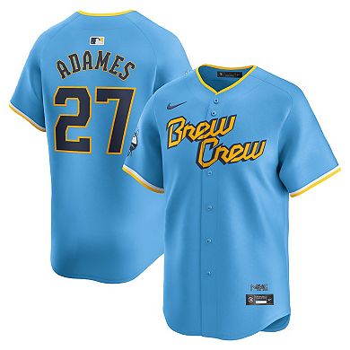 Men's Nike Willy Adames Powder Blue Milwaukee Brewers City Connect Limited Player Jersey