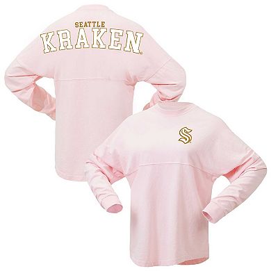 Women's Fanatics Branded Pink Seattle Kraken Spirit Jersey Long Sleeve T-Shirt