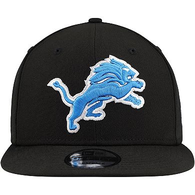 Men's New Era Black Detroit Lions Basic 9FIFTY Snapback Hat