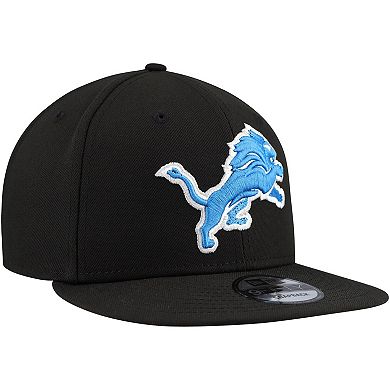 Men's New Era Black Detroit Lions Basic 9FIFTY Snapback Hat