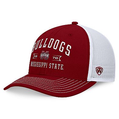 Men's Top of the World Maroon Mississippi State Bulldogs Carson Trucker Adjustable Hat