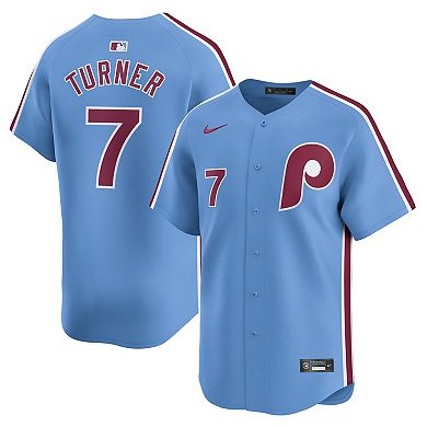 Men's Nike Trea Turner Light Blue Philadelphia Phillies Alternate Limited Player Jersey