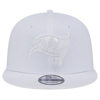 Men's New Era Tampa Bay Buccaneers Main White on White 9FIFTY Snapback Hat