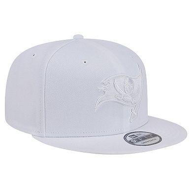 Men's New Era Tampa Bay Buccaneers Main White on White 9FIFTY Snapback Hat