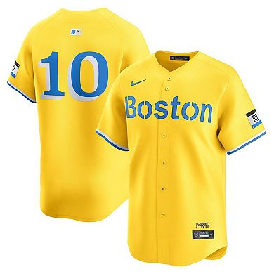 Men's Nike Trevor Story Gold Boston Red Sox City Connect Limited Player Jersey