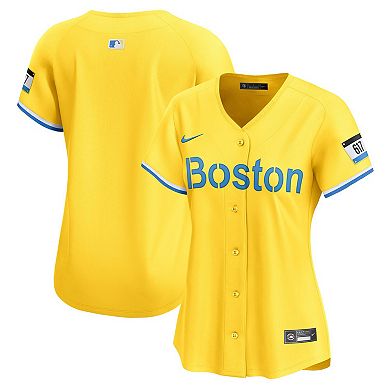 Women's Nike  Gold Boston Red Sox City Connect Limited Jersey